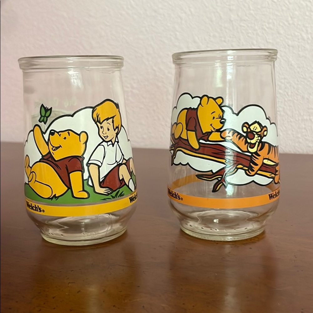 Rare Vintage 1997 Welch’s Jelly Jar/Juice glass - Winnie the Pooh Glass Set